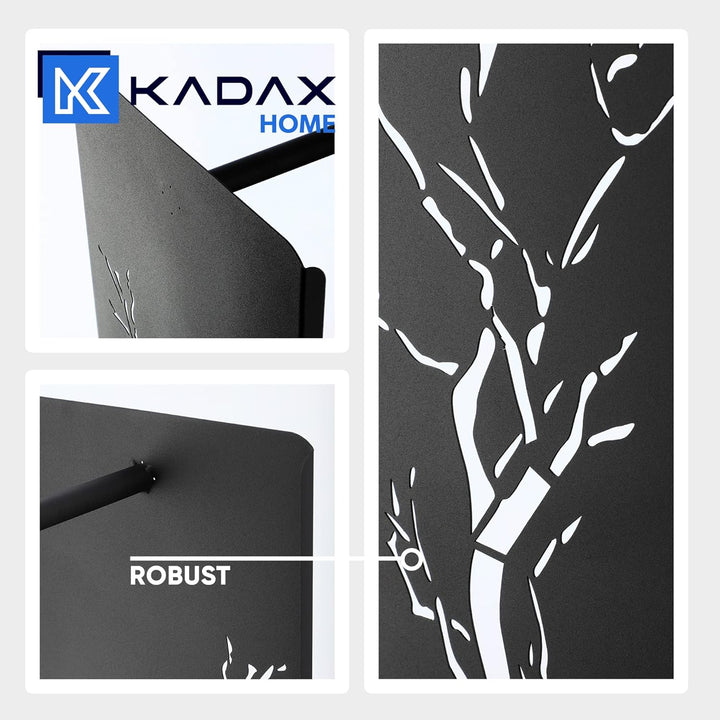 KADAX Kaminholzgestell, Kaminholzregal aus robusten Stahl, schwarzer Kaminholzhalter, pulverbeschich