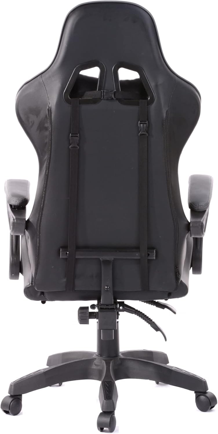 VDD Gaming Stuhl Cyclone mit Fussstütze - Bürostuhl - Racing Gaming Stuhl - grau schwarz