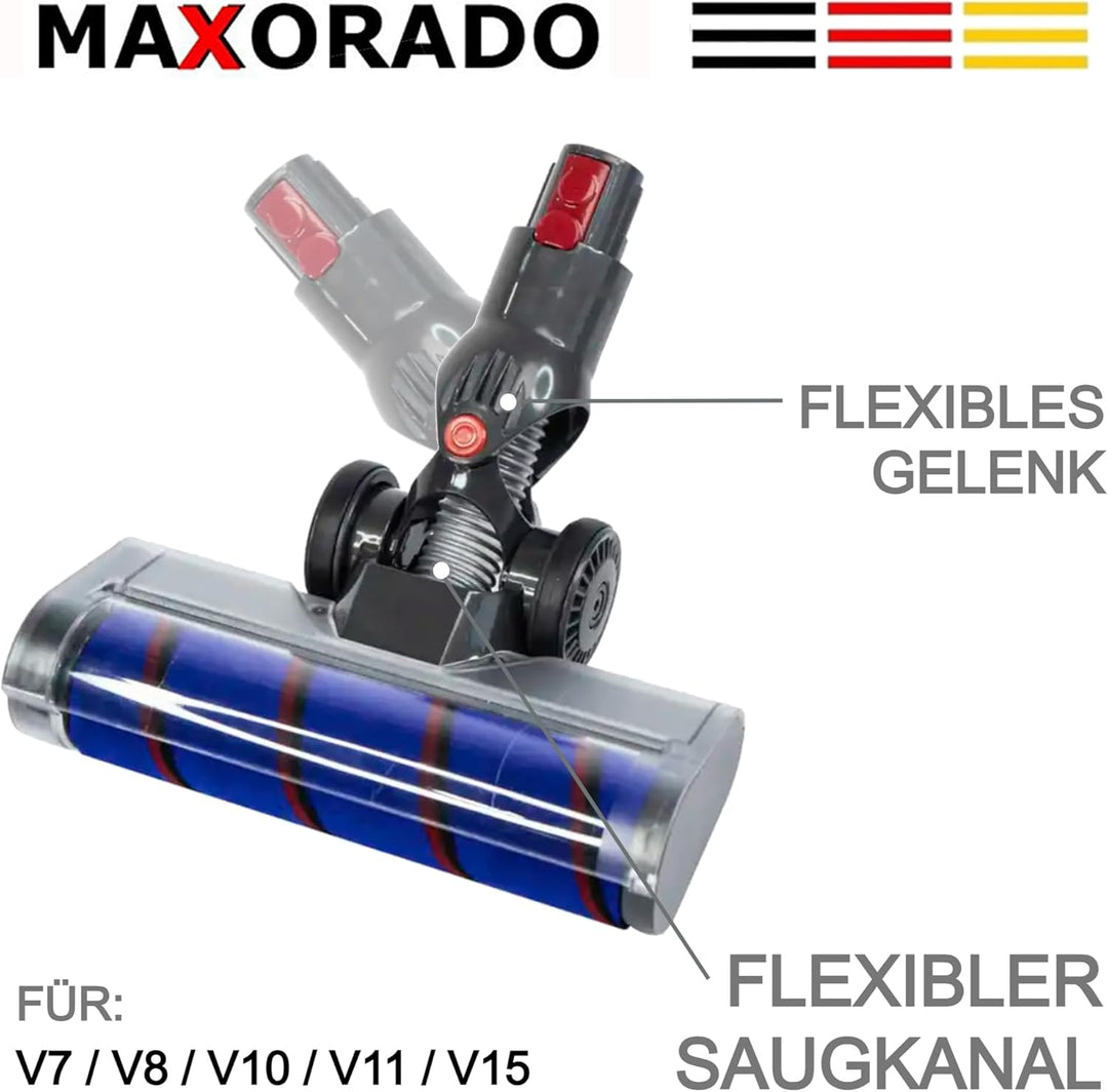 Turbobürste + Rohr + Parkettdüse für Dyson V7 V8 V10 V11 V15 Zubehör Set Staubsaugerrohr Staubsauger