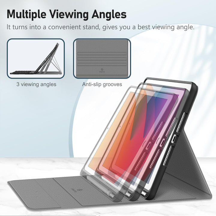 Fintie Tastatur Hülle für iPad 10.2 Zoll (9/8/ 7 Generation - 2021/2020/2019), Schutzhülle mit TPU R