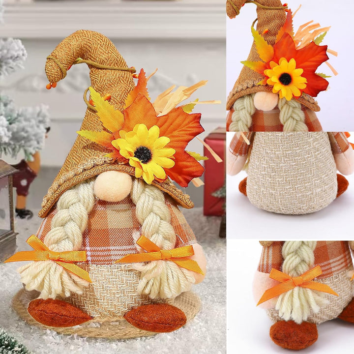 Herbstdeko Wichtel,2 Stück Herbst Dekoration Wichtel,Herbst Zwerg Plüsch das Erntedankfest,Herbstdek