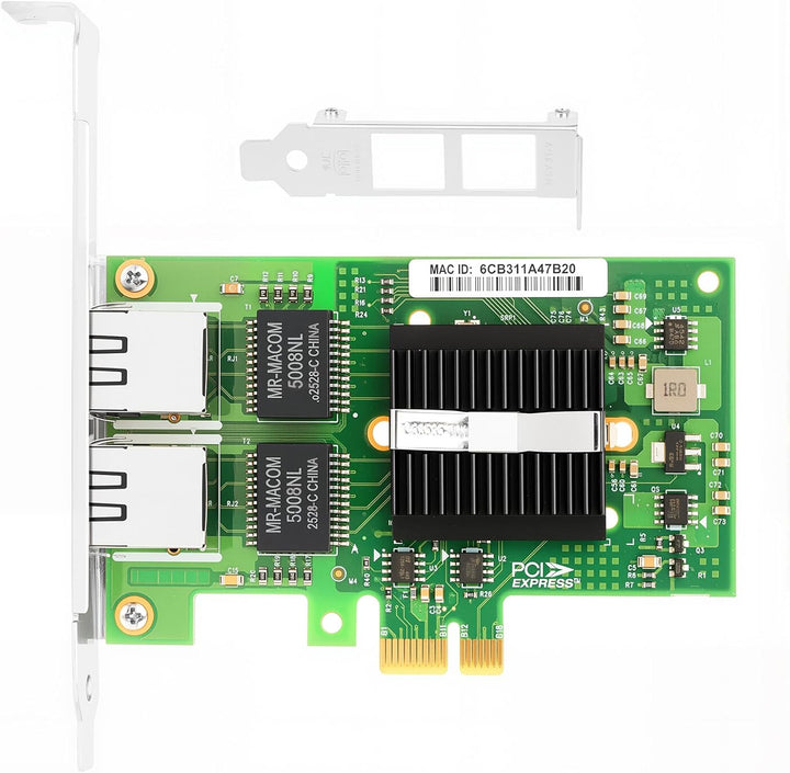 PCIe Ethernet Network Card for Intel I350-T2 I350AM2 Chipset PCIe 2.1 x1 1Gb Dual Port RJ45 LAN Card