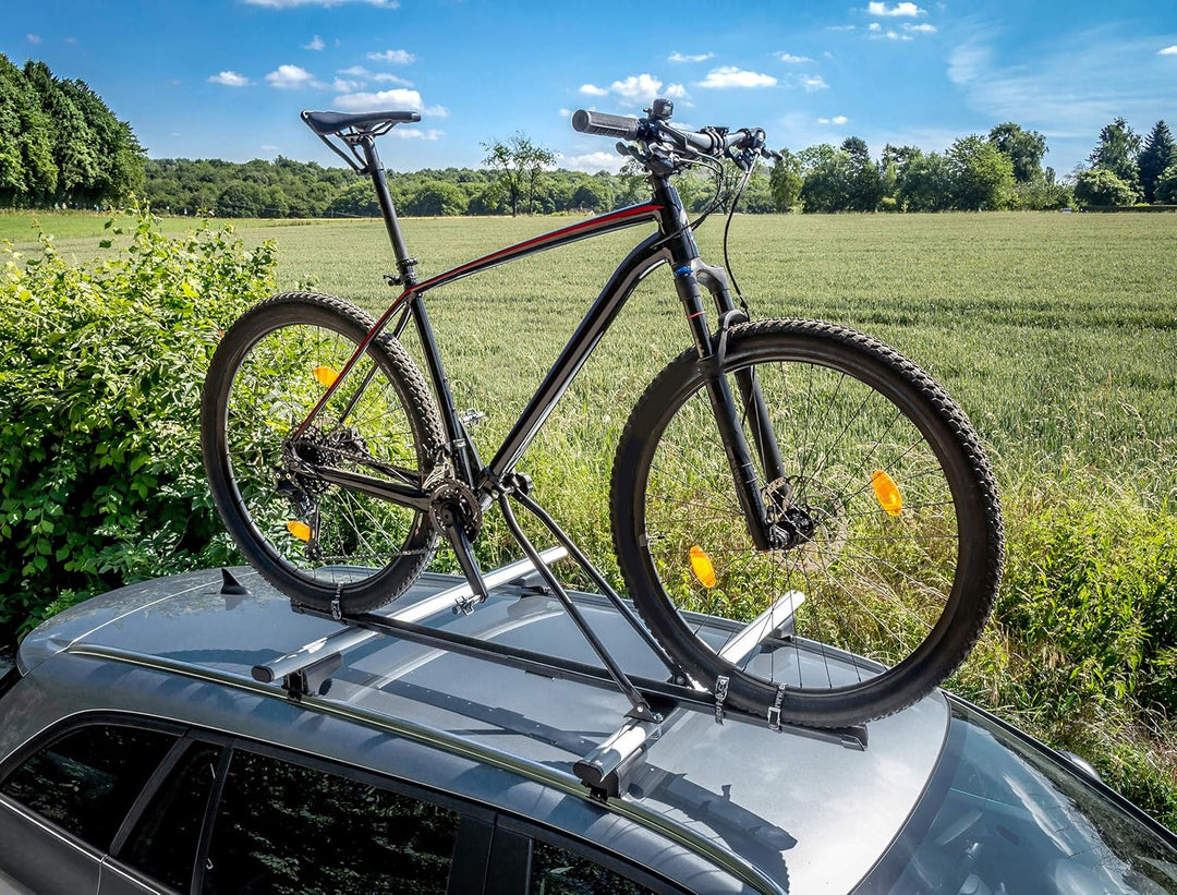 EUFAB 12010 Dach-Fahrradträger POKER, stehende Montage, für 1 Fahrrad, für Dachträger