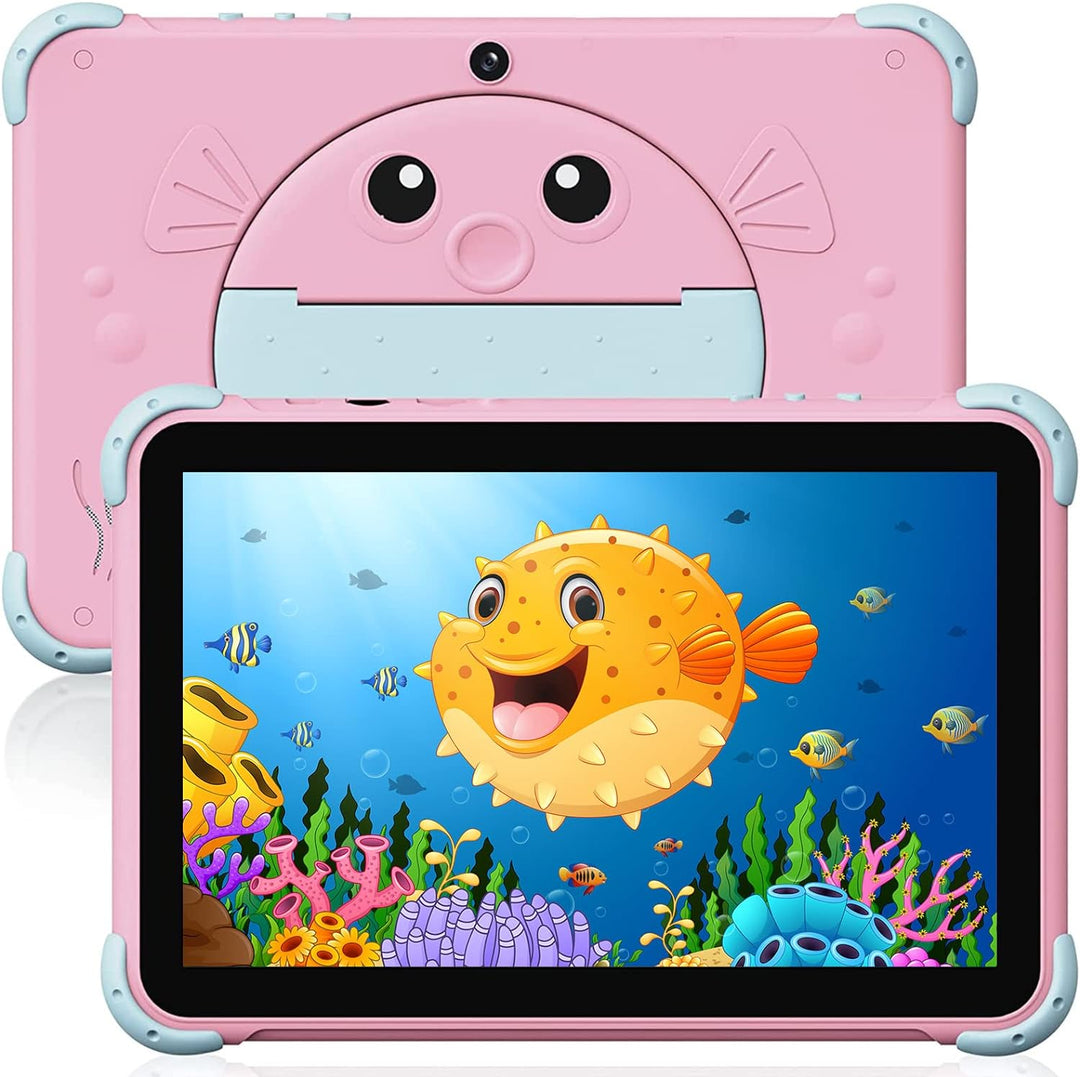 ascrecem Kinder Tablet 10 Zoll Android Tablet für Kinder mit WiFi Doppelkamera IPS Display Quad Core