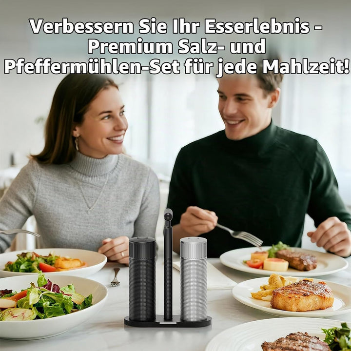 Luvan Professionelles Salz und Pfeffermühle,Robuste Manuelle Pfeffer Salz Mühlenset aus Aluminiumleg