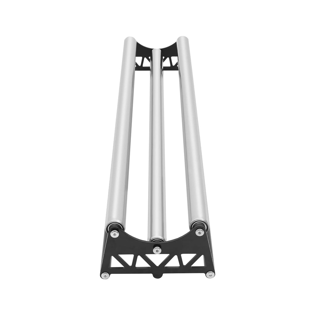 Teerpappenabroller aus Edelstahl,Tapetenabroller mit 3 Rollen,100x22x12.7cm,Abroller,Medien Rollenha