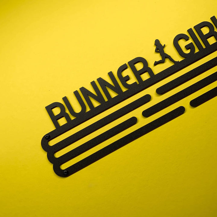 United Medals Runner Girl Medaillenhalter Edelstahl | Medaillen Aufhänger | Medal Hanger Holder Disp