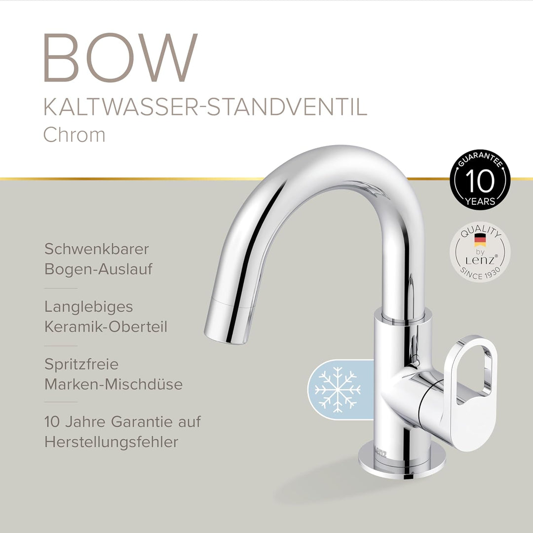 Lenz BOW Kaltwasser-Standventil chrom 42400502