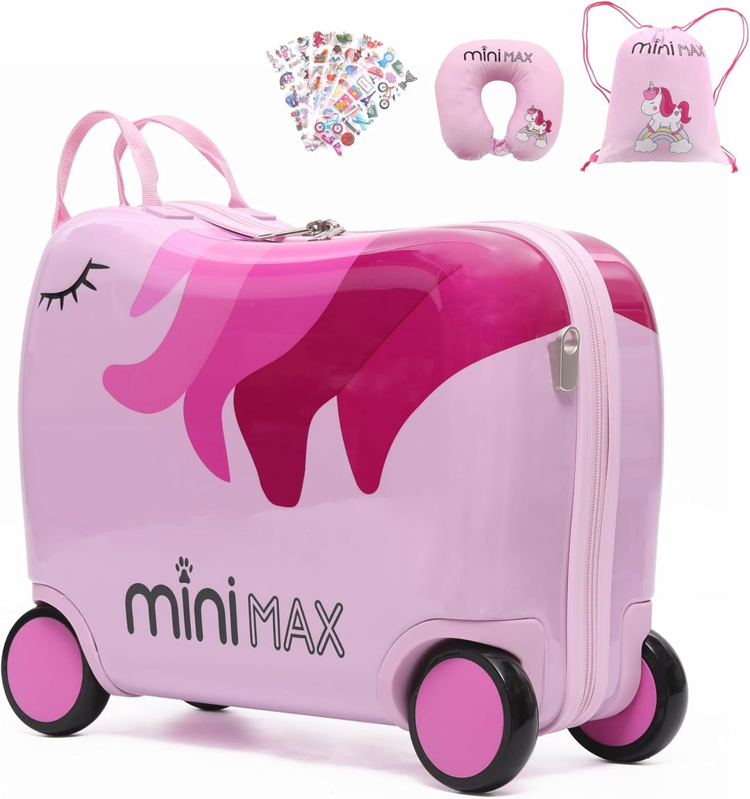 Minimax Kinderkoffer Hartschale Handgepäckkoffer Kofferset 45x36x20cm für Kinder Jungen und Mädchen