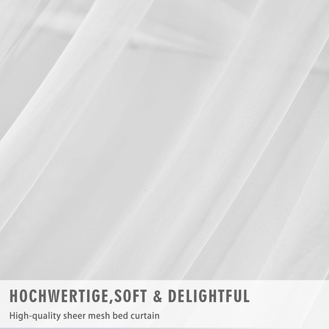 2 Stück Hausbett Himmel Set - 150 x 350 cm Betthimmel Milan-Garn, Betthimmel Hausbett, Leichte Atmun