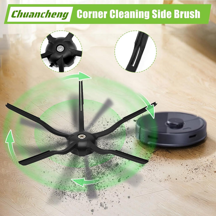 Chuancheng Rund-/Seitenbürsten-Set Zubehörset für Xiaomi Roborock S5 Max S6 MaxV S6 Pure S60 S65 S50