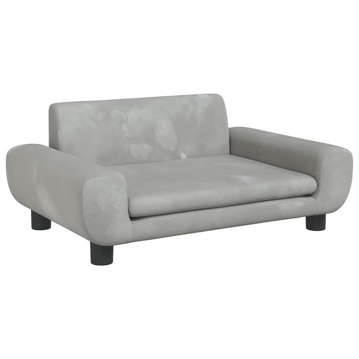 vidaXL Kindersofa Hellgrau 70x45x33 cm Samt 70 x 45 x 33 cm Hellgrau, 70 x 45 x 33 cm Hellgrau