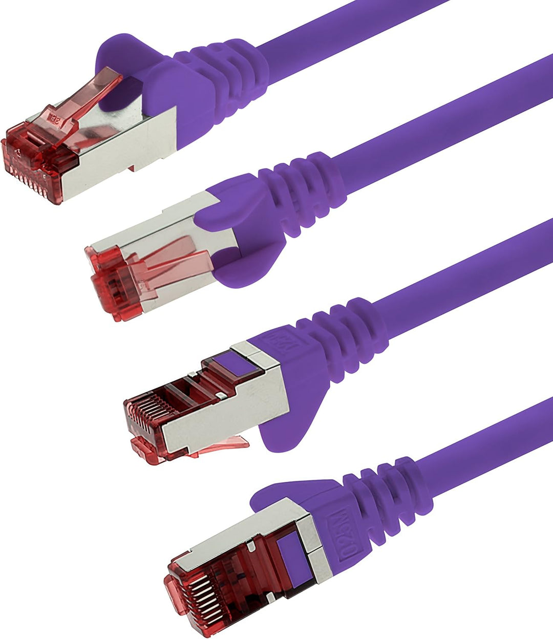 1aTTack.de 10x 10m - Cat 6 Netzwerk-Kabel Patch-Kabel Cat6 RJ45 SFTP - Viola