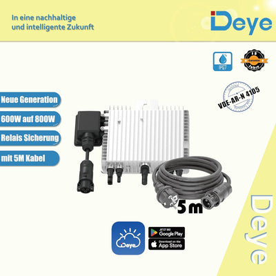 home Trends® SUN-M80G4-EU-Q0 800W Mikro Wechselrichter Neue Generation Externe Ralais Solar PV mit 5