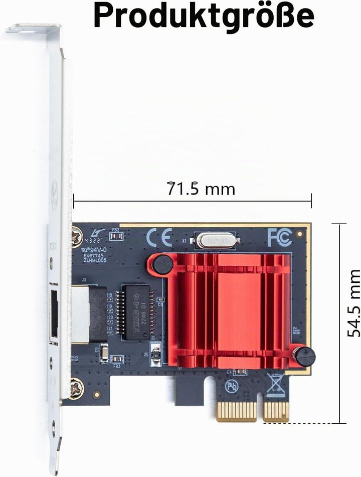 10Gtek® 10/100/1000Mbps Gigabit Ethernet PCI Express NIC Netzwerkkarte| mit Intel I210 Chip| Etherne