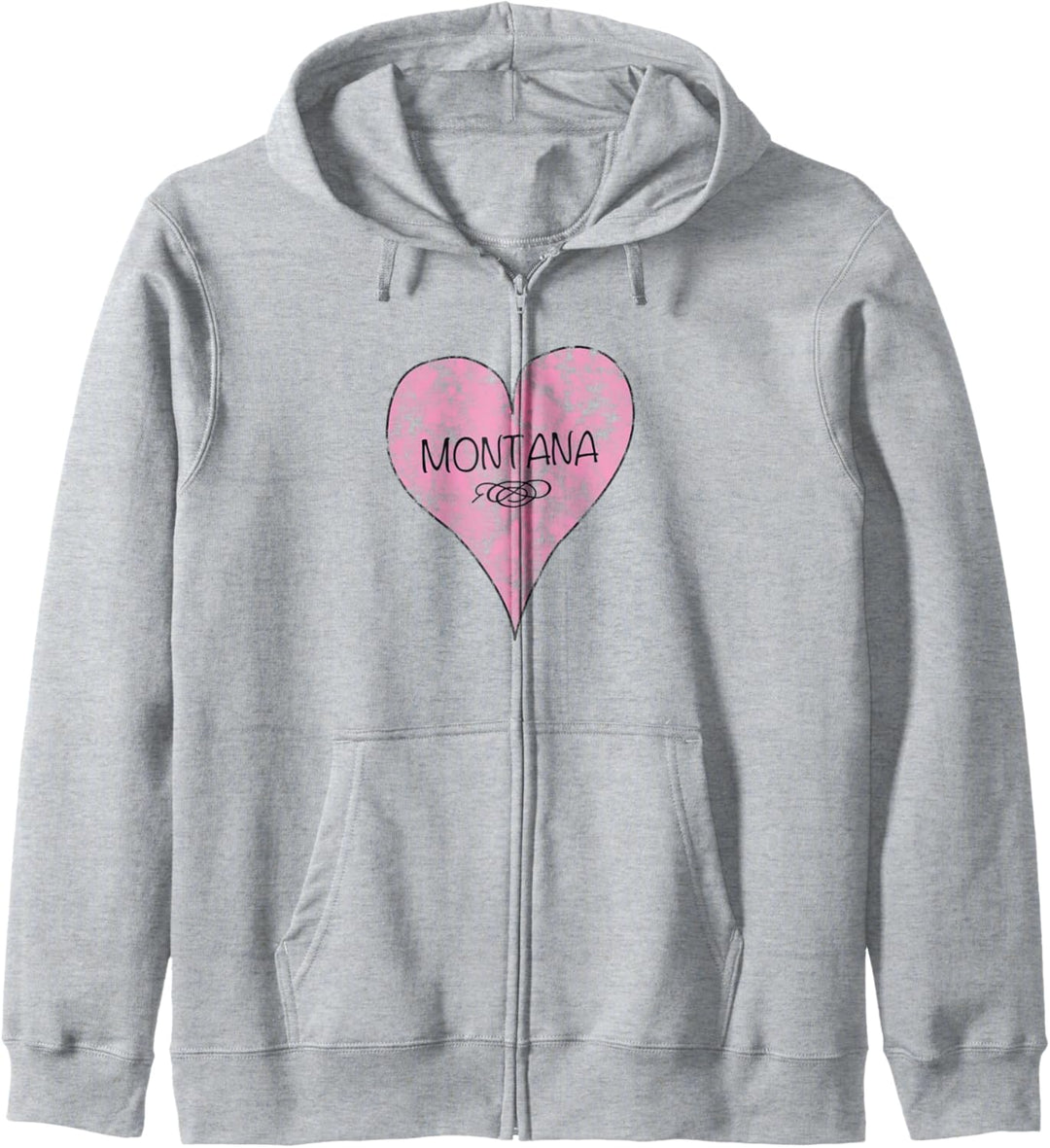 Bundesstaat Montana Retro Vintage Herz Kapuzenjacke