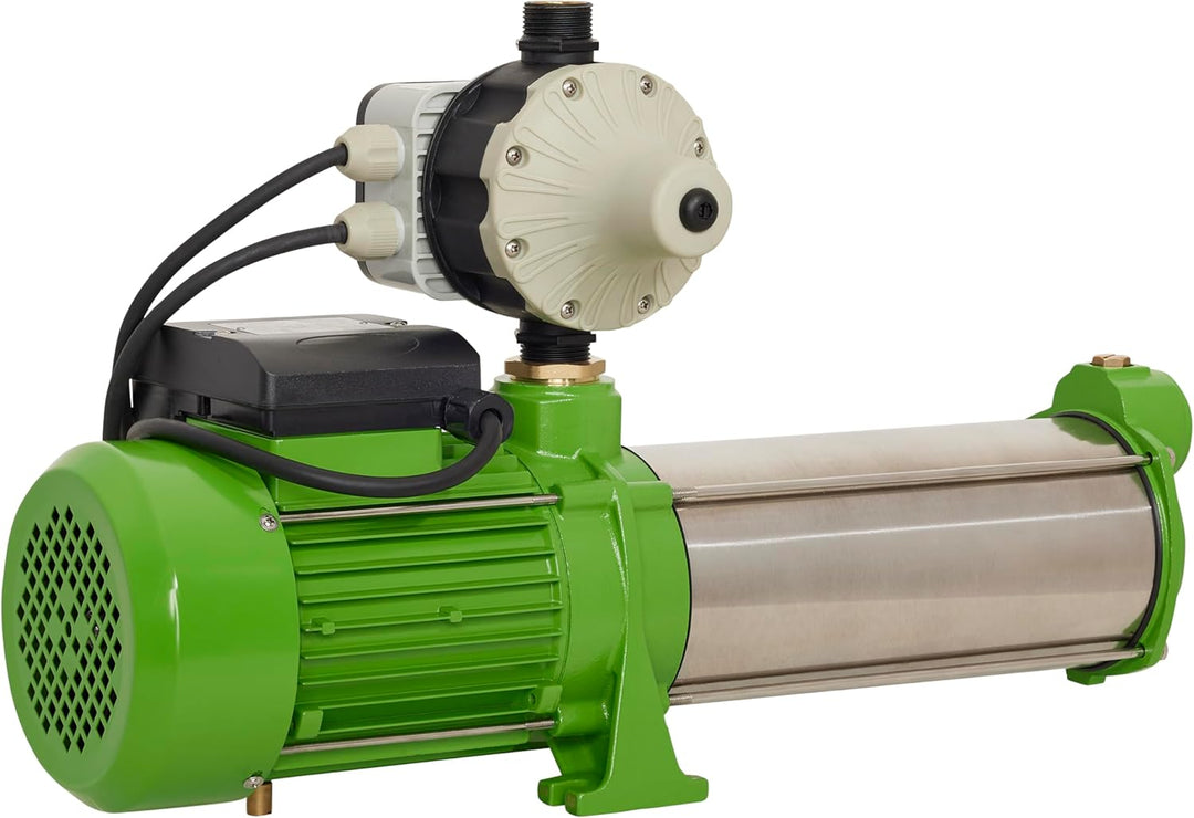Gartenpumpe Edelstahl 2,2 Kw 11 Bar 8600 L/h Kreiselpumpe mit Drucksschalter/Trockenlaufschutz einst