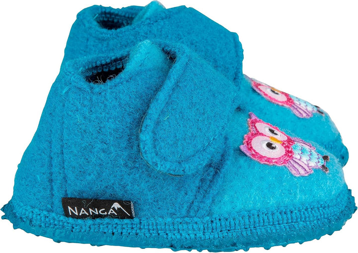 Nanga Mädchen Little Owls Hausschuh 18 EU Türkis, 18 EU Türkis