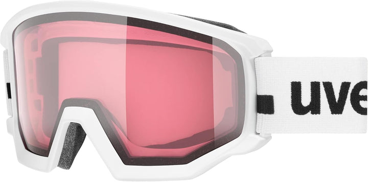 Uvex Unisex Athletic V Skibrille (1er Pack) Einheitsgrösse white/pink-clear, Einheitsgrösse white/pi