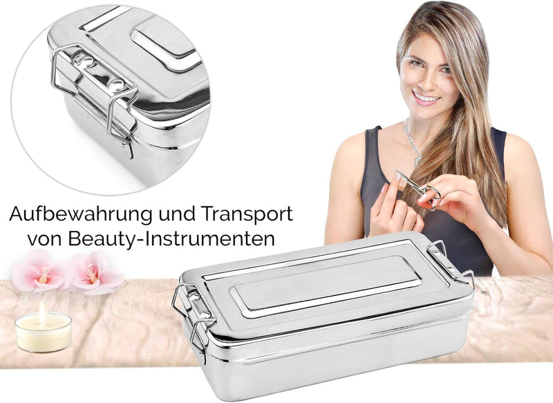 Beauty-Instrumentenschale mit Deckel und Verschluss