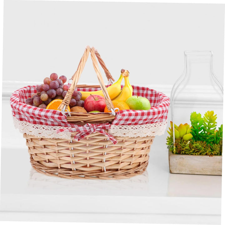 BESPORTBLE Picknickkorb Roter Korb Seegras Wäschekorb Aus Korbgeflecht Spielzeugkorb Für Hunde Klein