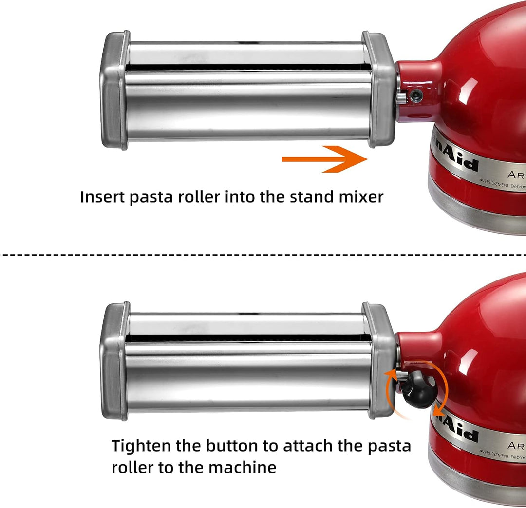 Gdrtwwh Nudelroller & Spaghettischneider Aufsätze Set für KitchenAid Standmixer/PHISINIC Standmixer,