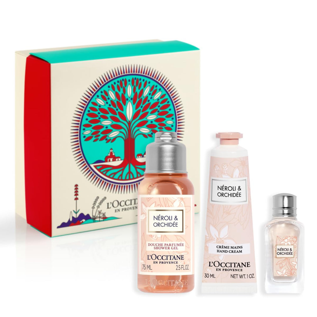 L'OCCITANE - Weihnachtsset Neroli-Orchidee - Duschgel, Eau de Toilette und Handcreme 1 ml (1er Pack)