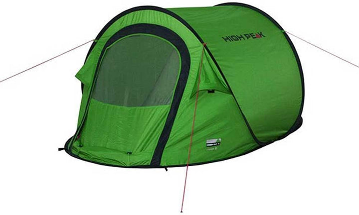 High Peak Wurfzelt Vision 2, Pop Up Zelt für 2 Personen, Festivalzelt freistehend, super leichtes Sc