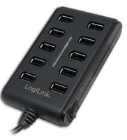 LogiLink USB 2.0 10-Port Hub with On/Off Switch, UA0125 (with On/Off Switch)