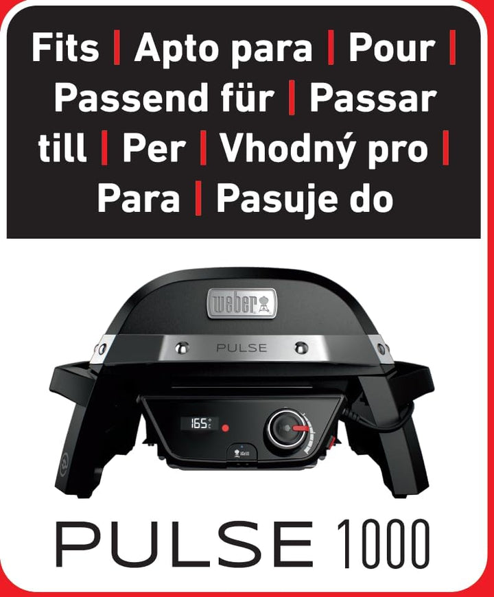 Weber Premium Grill Bonnet Abdeckhaube für Pulse 1000, atmungsaktiv UV- & wasserbeständig, Schutz fo