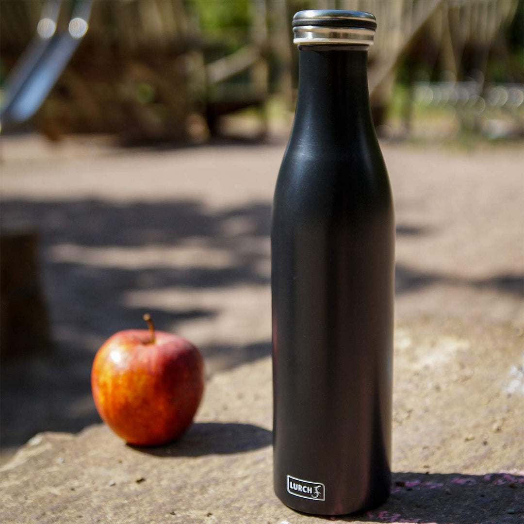 Lurch 240928 Isolierflasche / Thermoflasche für heisse und kalte Getränke aus doppelwandigem Edelsta