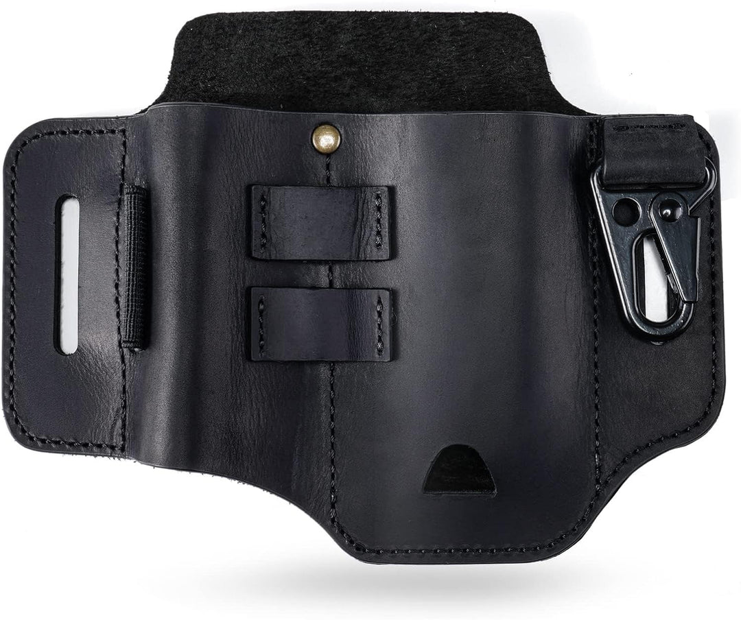 VIPERADE PJ35 EDC Lederscheide Multitool Scheide mit 3 Taschen, Werkzeuge Holster Messer Gürtelschei