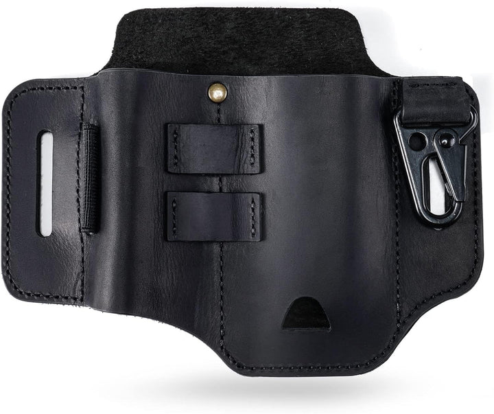 VIPERADE PJ35 EDC Lederscheide Multitool Scheide mit 3 Taschen, Werkzeuge Holster Messer Gürtelschei