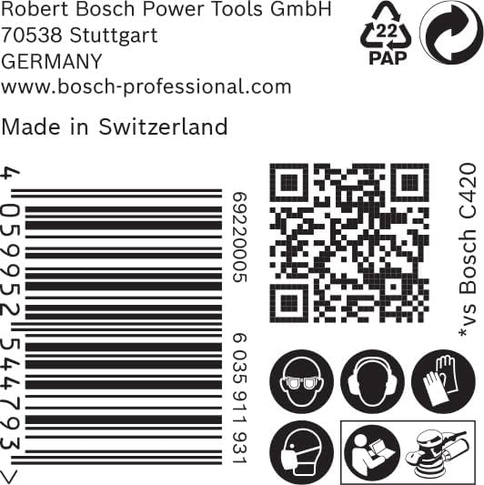 Bosch Accessories 50x Schleifpapier Expert C470 Mehrloch (für Hartholz, Farbe auf Holz, Ø 150 mm, Kö