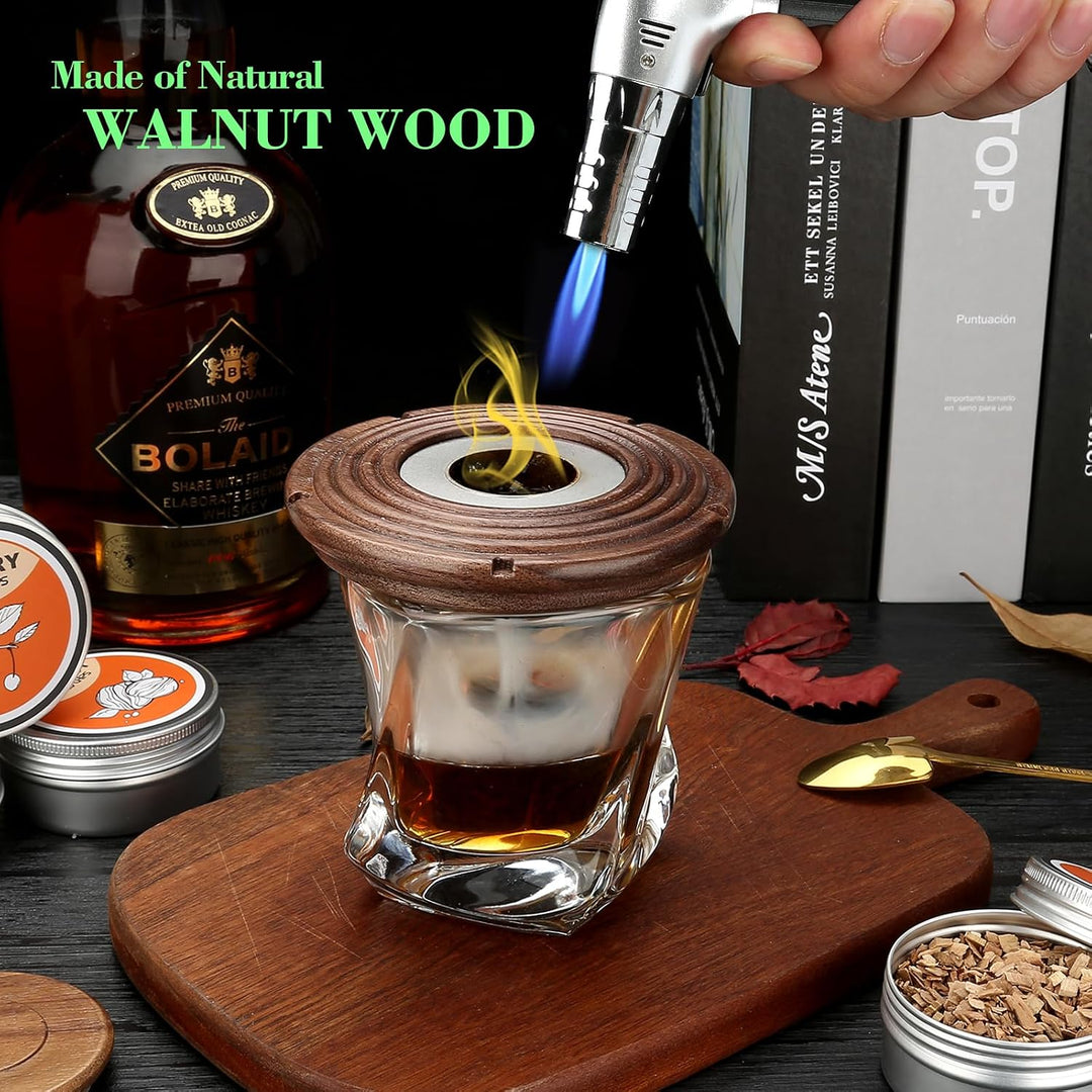 Cocktail Smoker Kit, Whisky Steine, Flambierbrenner, Vatertagsgeschenk, Old Fashioned Whiskey Smoker