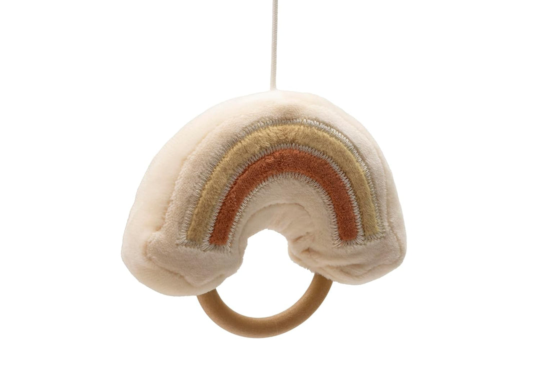 Jollein Mobile Baby – Kangaroots – Holzring mit Stofffiguren – Kängurus, Sonne &amp; Regenbogen – Baby M