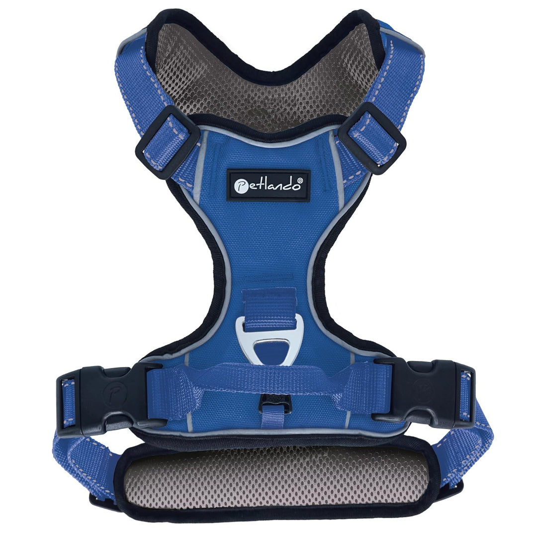 Petlando Hundegeschirr Outdoor – stark reflektierend, gepolstert, atmungsaktiv, robust, stufenlos ve