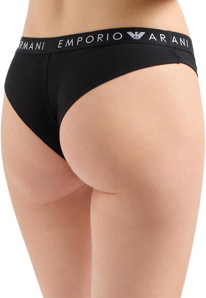 Emporio Armani Damen 2-Pack Brazilian Unterwäsche (2er Pack) M Nero, M Nero