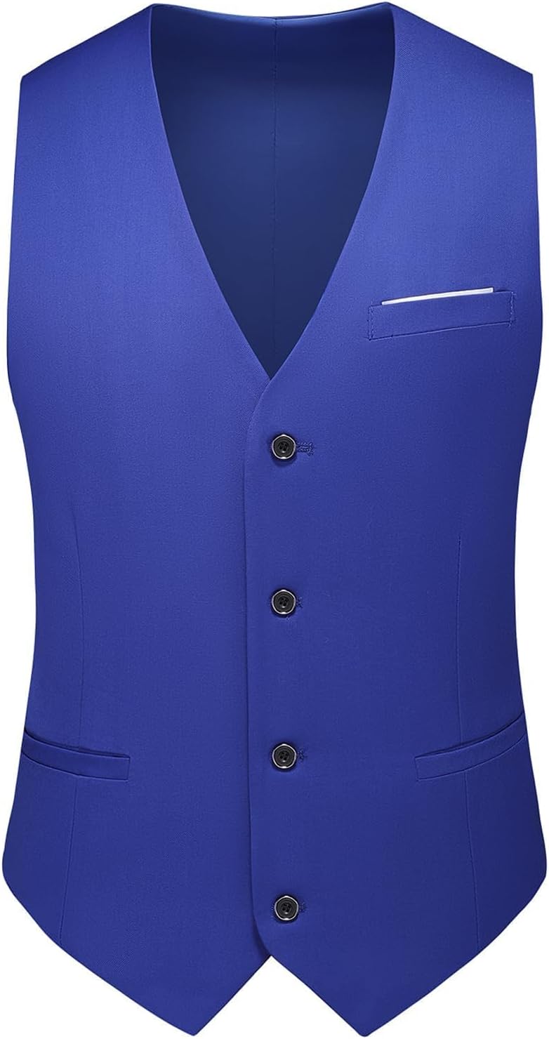 KUDMOL Herren 3-Stücke Anzug Business EIN Knopf Smoking Anzug für Männer Smoking Klassische Blazer W