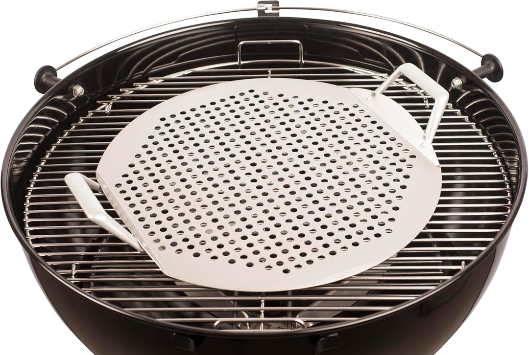Grill Topper - Grillplatte aus Edelstahl – Perforiertes Grillzubehör Kompatibel mit Kugelgrill, Kama