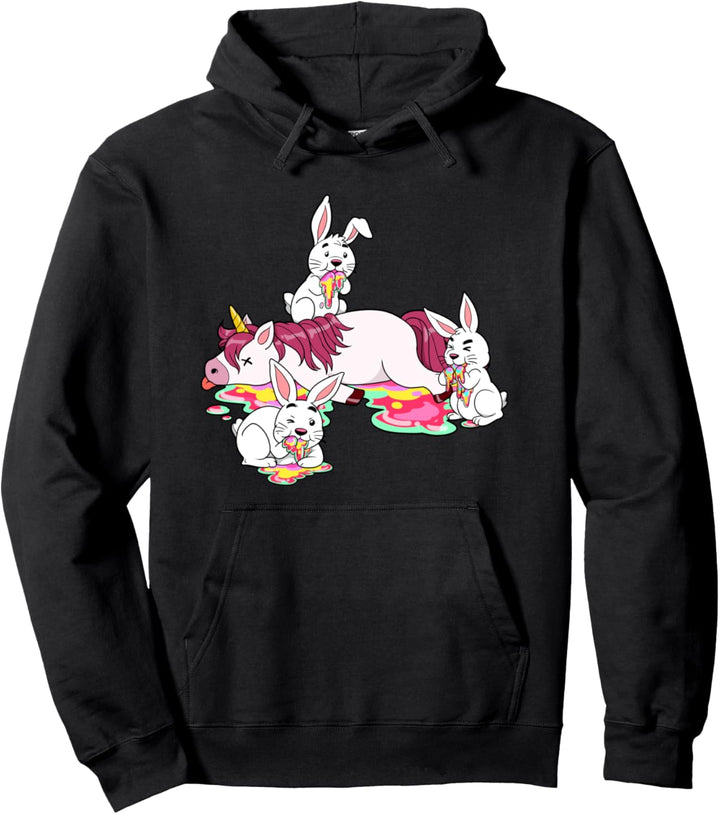 Einhorn-Massaker Osterhasen-Killer-Kaninchen-Hasen-Gemetzel Pullover Hoodie
