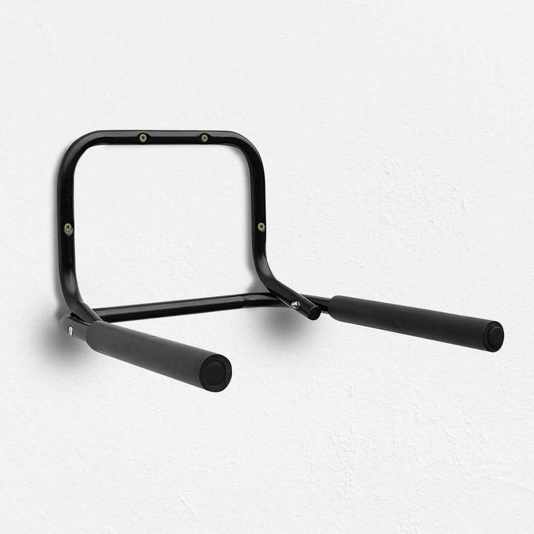 4x WELLGRO® Wand Fahrradhalter - Stahl, schwarz, klappbar, Tragkraft bis 50 kg, Wandmontage, weiche