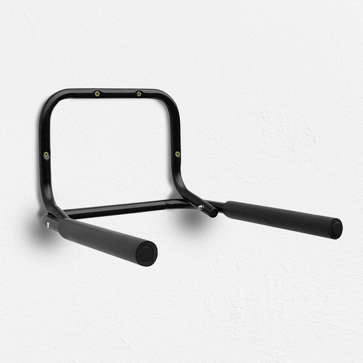 4x WELLGRO® Wand Fahrradhalter - Stahl, schwarz, klappbar, Tragkraft bis 50 kg, Wandmontage, weiche