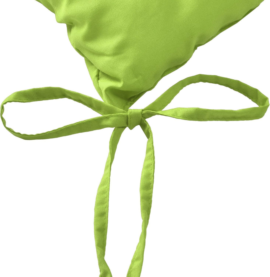 Beautissu 4er Set Stuhlkissen mit Bändern Indoor &amp; Outdoor Auflagen Stühle | 40x40 in Grün mit 5cm P