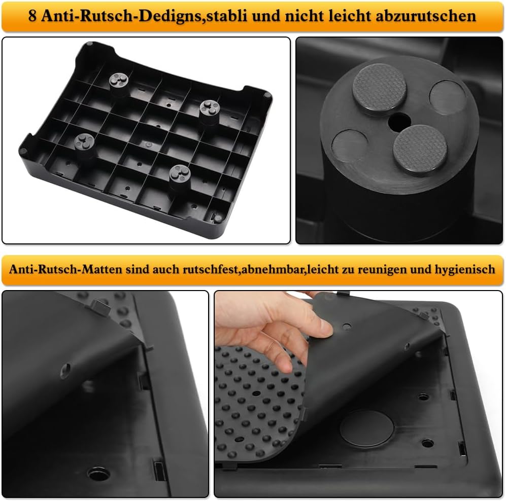 YHANEC Trittstufe Indoor & Outdoor, Steighilfen für ältere Menschen, Fussstützen mit Rutschschutz, H