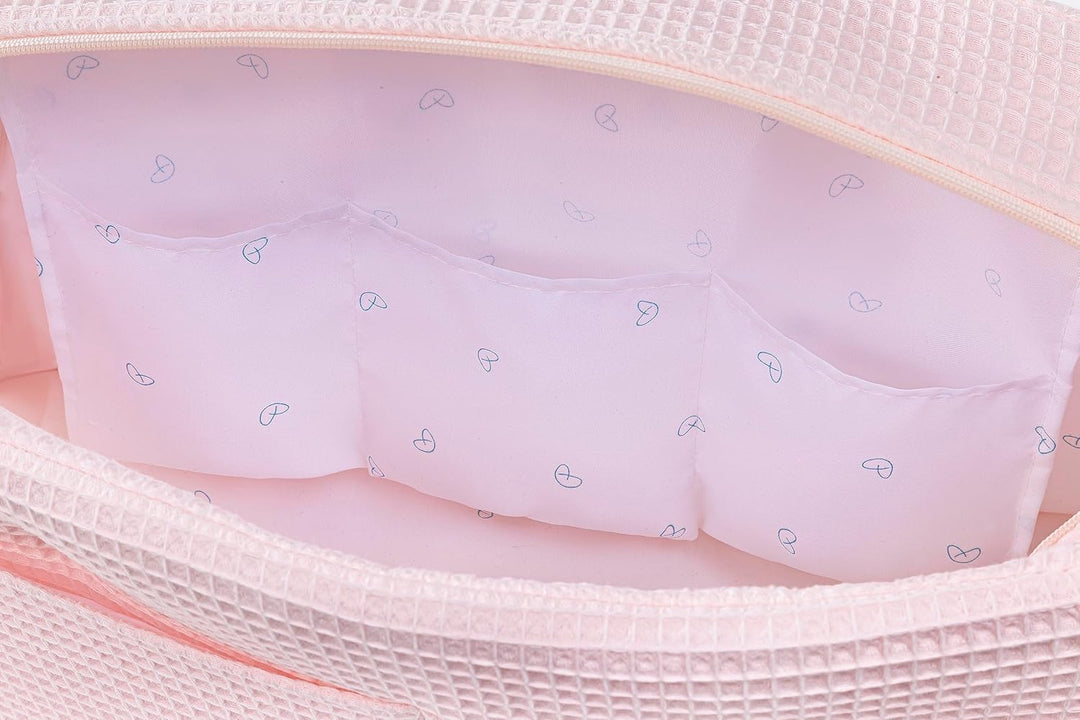 Kinderwagen-Tasche, praktisch, stilvoll und multifunktional, mit grossem Fassungsvermögen, (Hellrosa