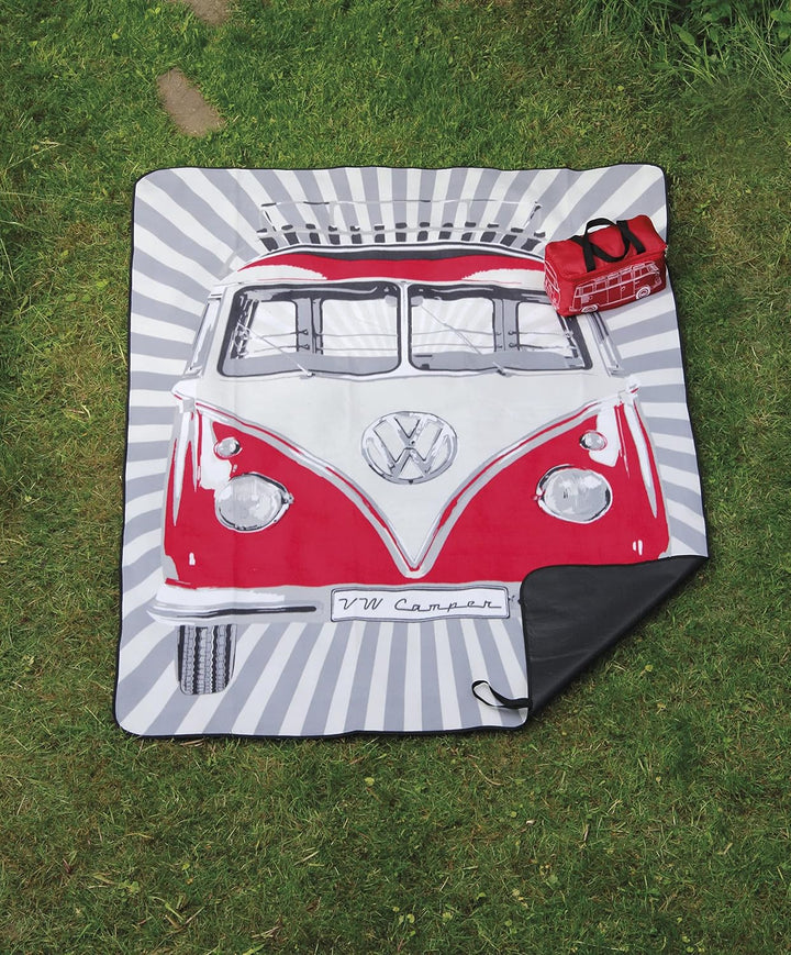 BRISA VW Collection - Volkswagen Picknickdecke 200x150 cm Wasserdicht Wärmeisoliert Garten Outdoor S