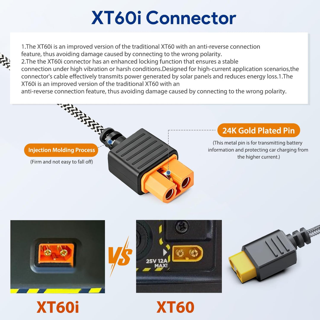 KFD 12V Autoladekabel XT60i XT60 KFZ Ladekabel für ECOFLOW Delta 3 Max Plus tragbare Powerstation De