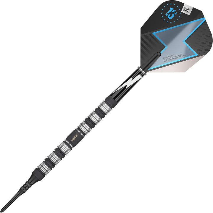 Target Darts Phil Taylor Power Series Wolfram Softdarts-Set Dartpfeile - Schwarz und Silber Schwarz