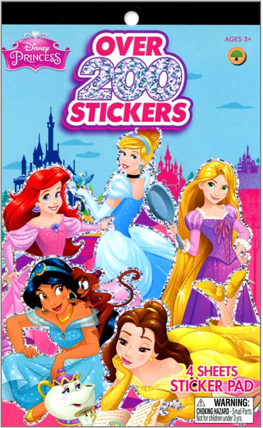 Disney Princess Sticker Pad Over 200 Stickers by